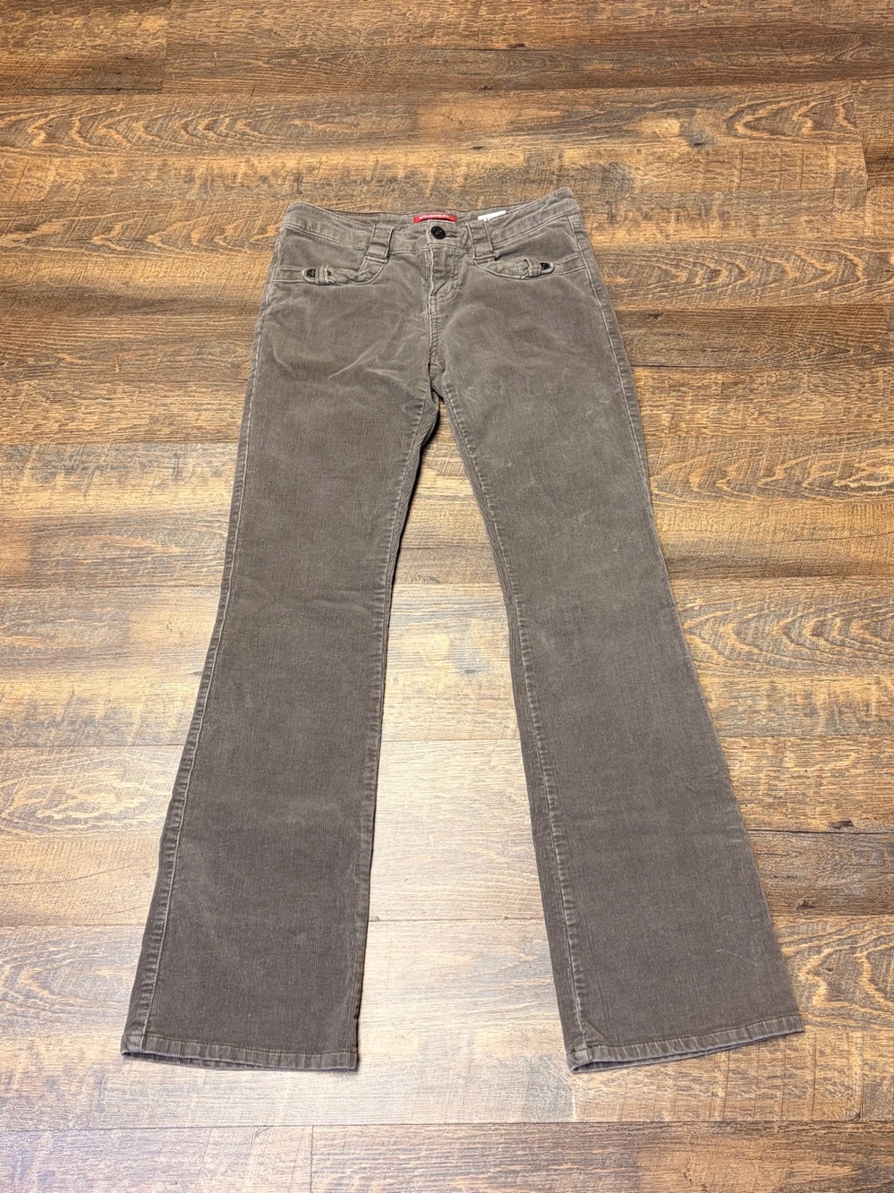 UnionBay Womens 3 Brown Corduroy Low Rise Flare Boho Grunge Pants VTG 90s Y2K